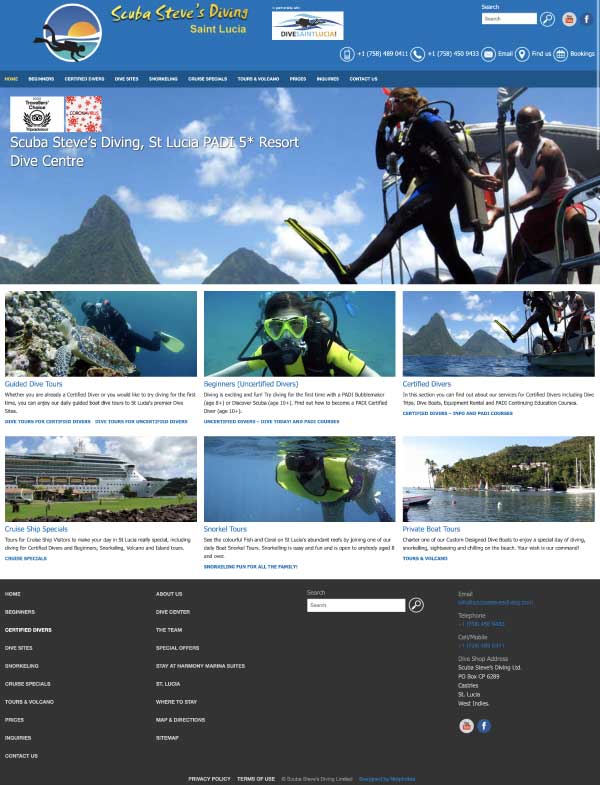 Scuba Steve's Diving website